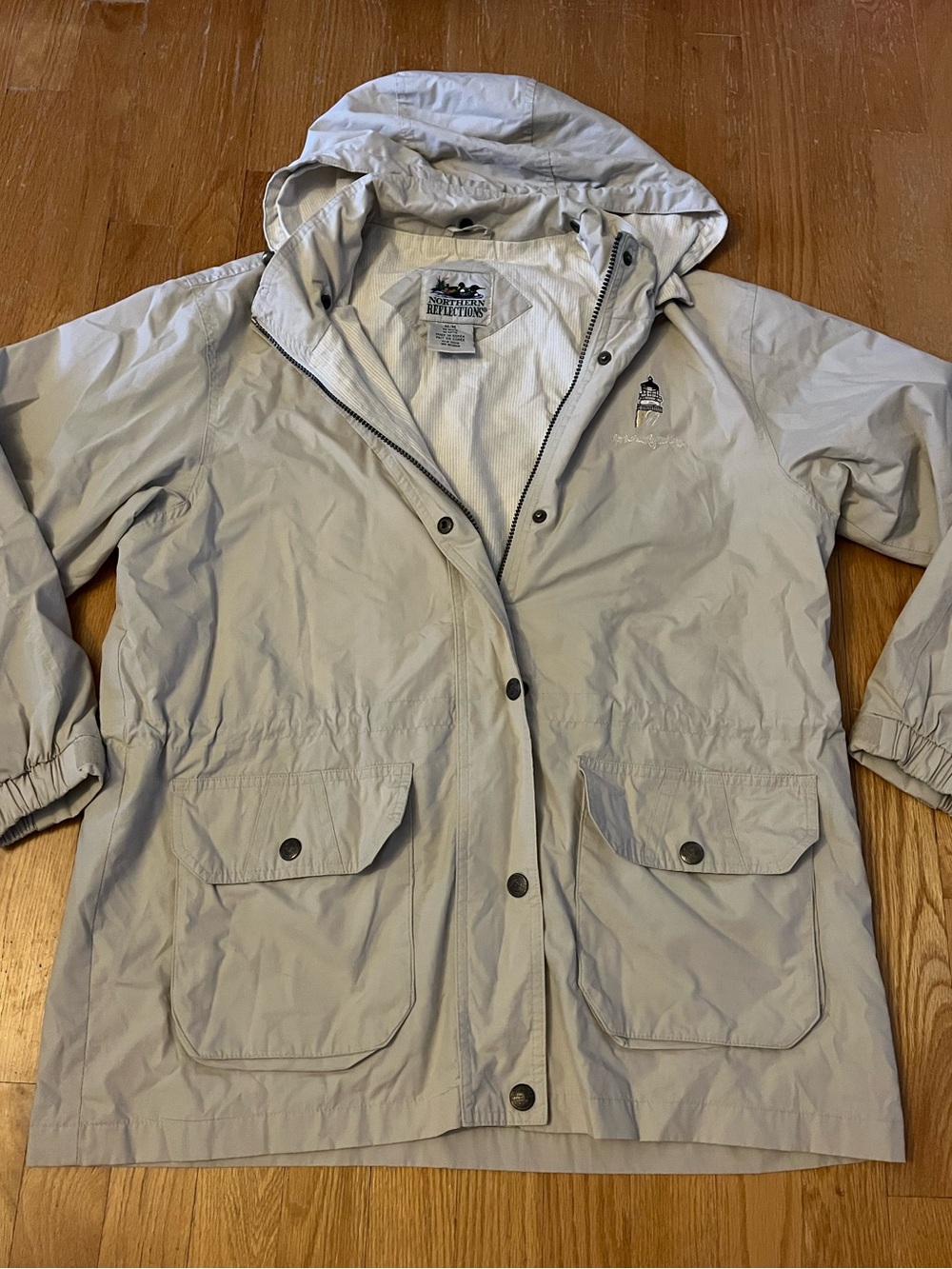 Northern Reflections Light Beige Hooded Jacket - M